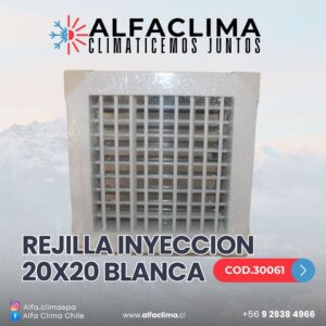 REJILLA INYECCION 20x20 BLANCA