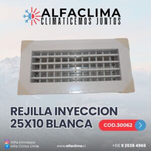 REJILLA INYECCION 25x10 BLANCA