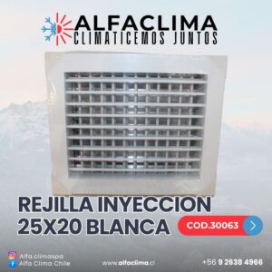 REJILLA INYECCION 25x20 BLANCA