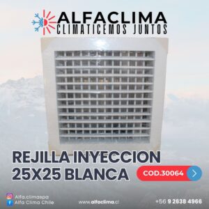 REJILLA INYECCION 25x25 BLANCA