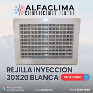 REJILLA INYECCION 30x20 BLANCA