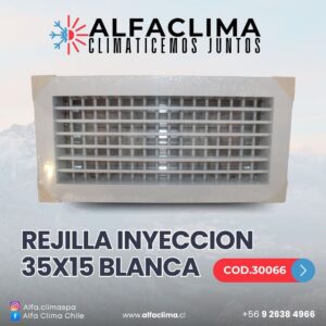 REJILLA INYECCION 35x15 BLANCA