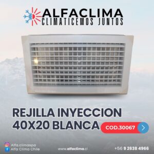 REJILLA INYECCION 40x20 BLANCA