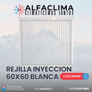 REJILLA INYECCION 60x60 BLANCA