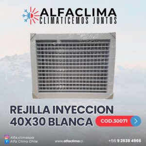 REJILLA INYECCION 40x30 BLANCA