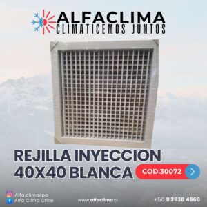 REJILLA INYECCION 40x40 BLANCA
