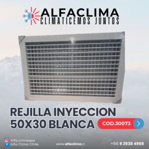 REJILLA INYECCION 50x30 BLANCA