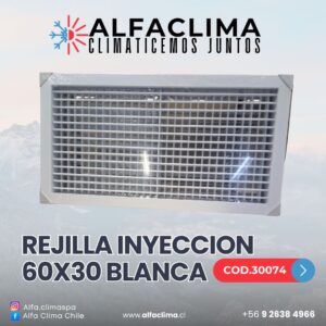 REJILLA INYECCION 60x30 BLANCA