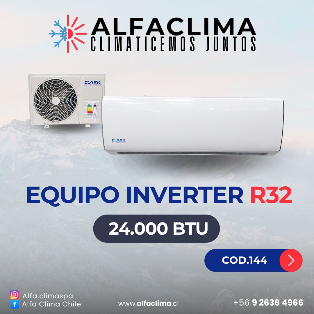 Equipo Inverter R32 Inverter WiFi Clark - 24.000 BTU